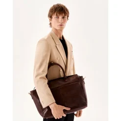 Elegante bolso de cuero para hombre de estilo empresarial