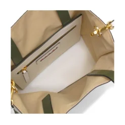 Elegante bolso de hombro Bianco-Verde