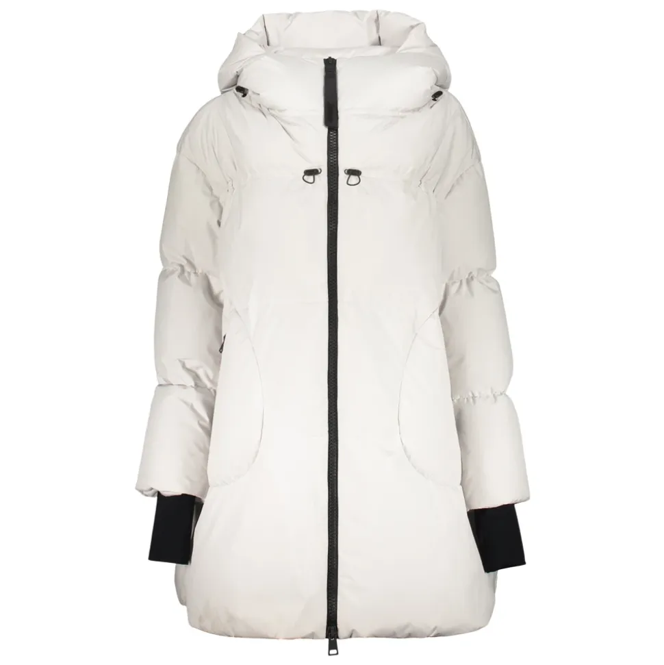 Elegante Chaqueta Larga con Capucha