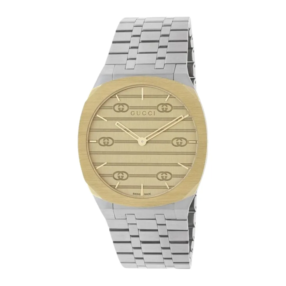 Elegante reloj suizo bicolor