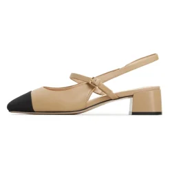 Elegantes Slingback Block Heels Pumps