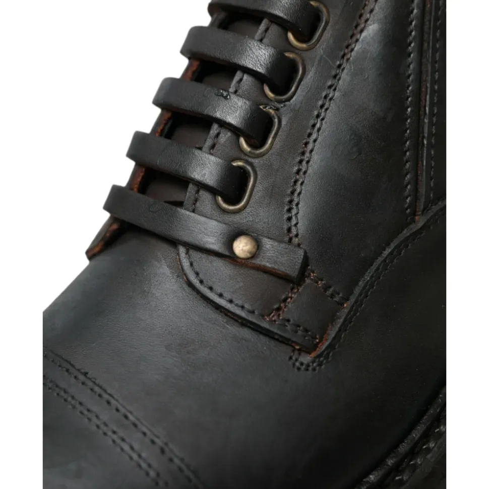 Elegantes Zapatos Derby de Cuero para Hombre