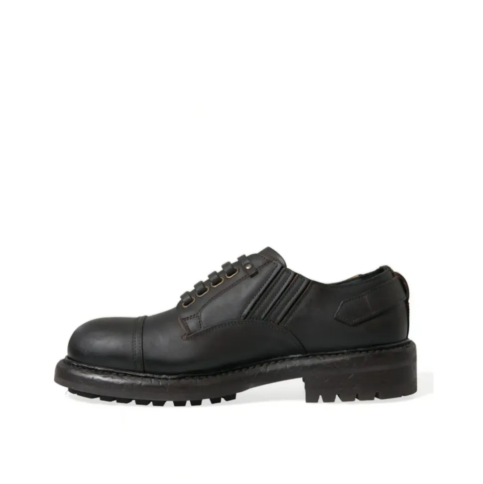 Elegantes Zapatos Derby de Cuero para Hombre