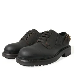 Elegantes Zapatos Derby de Cuero para Hombre
