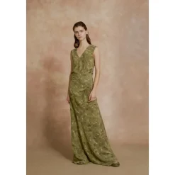Elise, vestido de seda organica pua print-