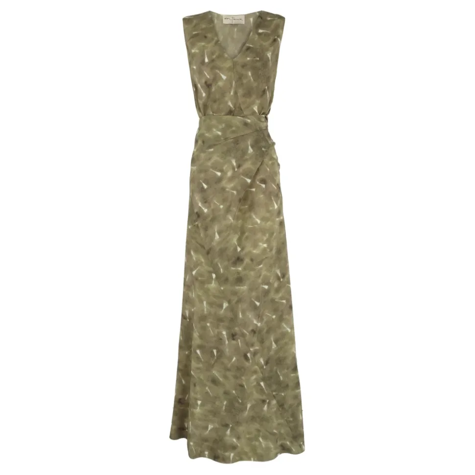 Elise, vestido de seda organica pua print-