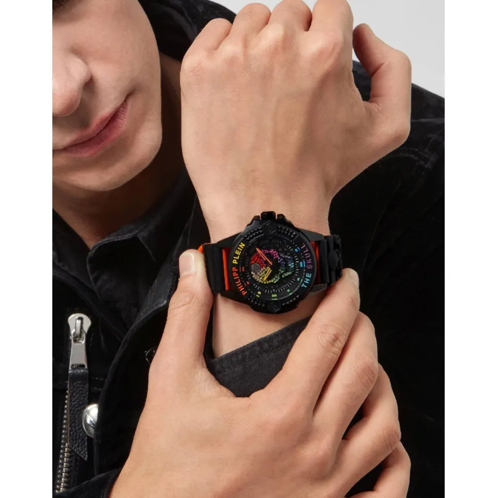 El Reloj $kull Titan Crystal Rainbow de Philipp Plein