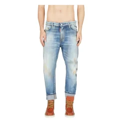 Estilo Vintage Cómodos Jeans Pierna Ancha