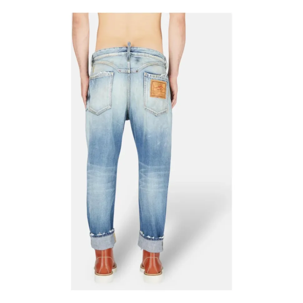 Estilo Vintage Cómodos Jeans Pierna Ancha