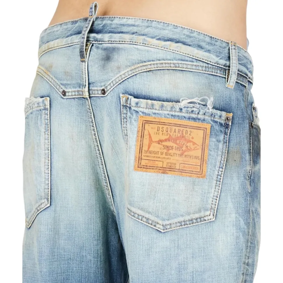 Estilo Vintage Cómodos Jeans Pierna Ancha