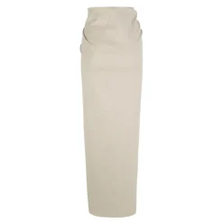 Fabula, falda pareo de lana virgen beige-