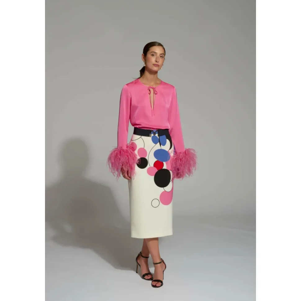 Falda Bulmes Rojo y Rosa - Talla 42