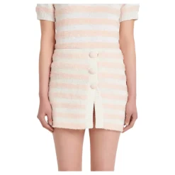 Falda Corta de Tweed a Rayas