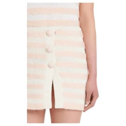Falda Corta de Tweed a Rayas