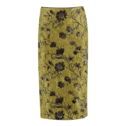 Falda Larga Floral con Lentejuelas