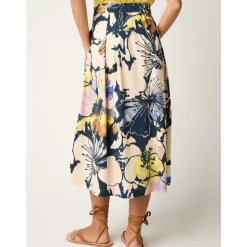 Falda Midi con Estampado Floral