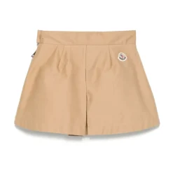 Falda plisada de gabardina de algodón