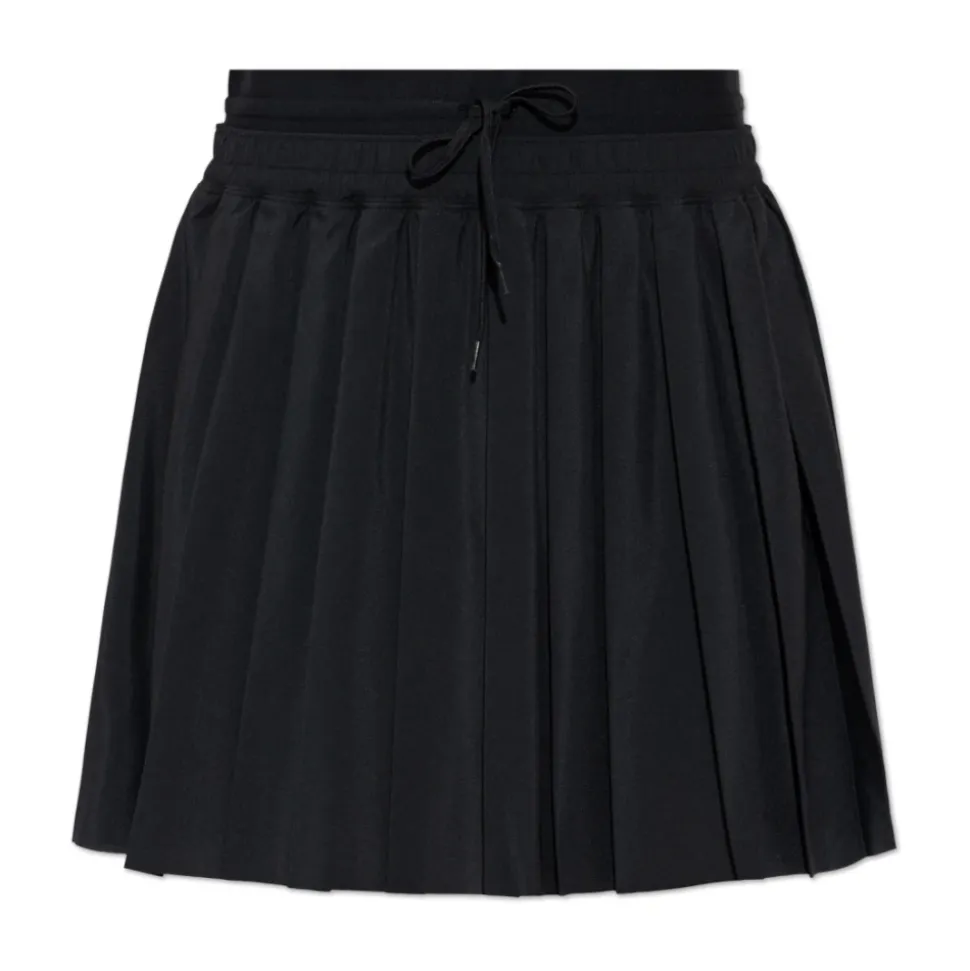 Falda plisada de talle medio