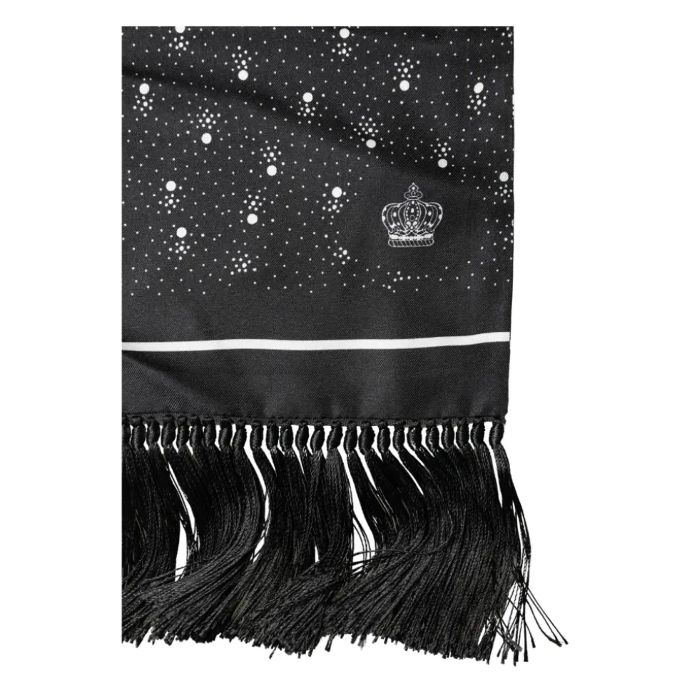 Foulard de Seda con Estampado de Lunares