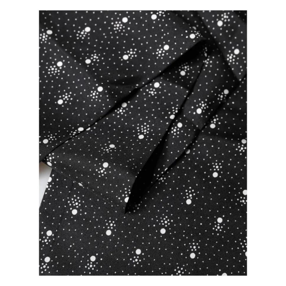 Foulard de Seda con Estampado de Lunares