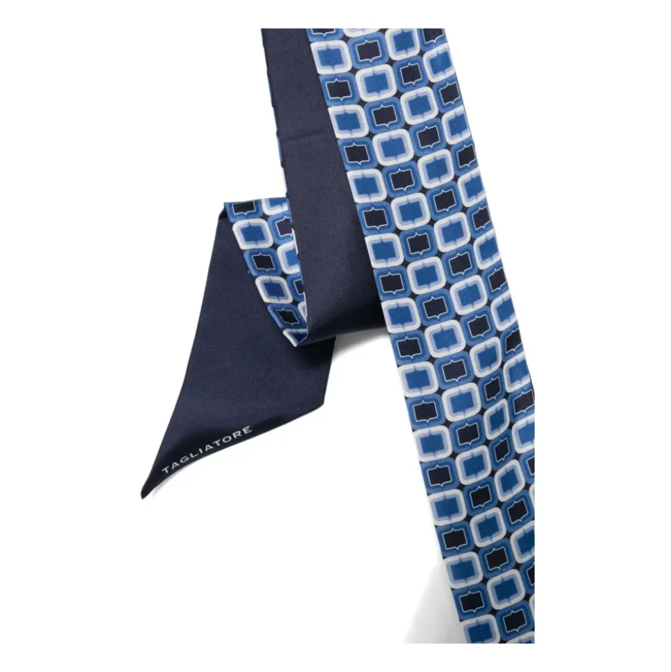 Foulard Geometric-print Scarf
