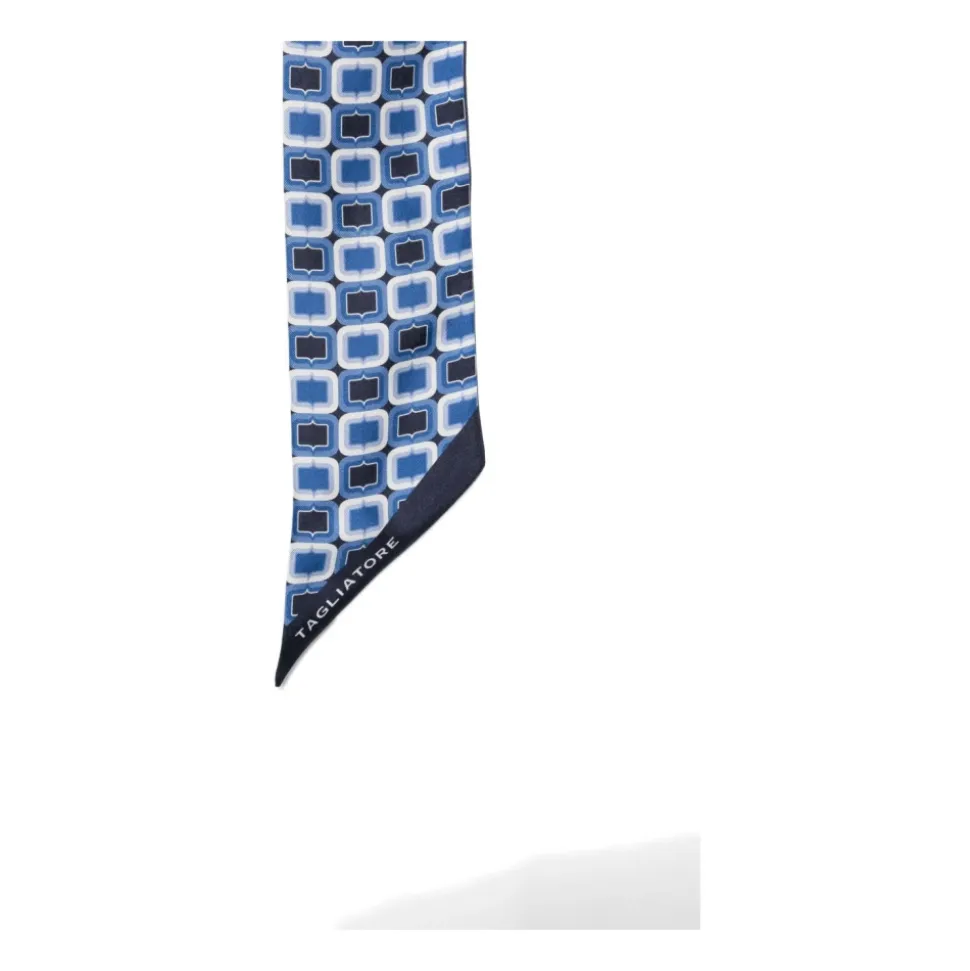 Foulard Geometric-print Scarf