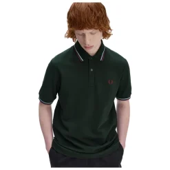 Fred Perry Reissues Original Twin Tipped Polo Night Green / Ice / Oxblood