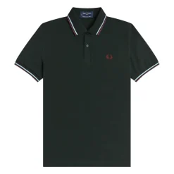 Fred Perry Reissues Original Twin Tipped Polo Night Green / Ice / Oxblood