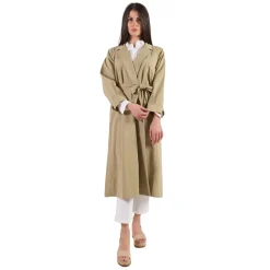 Gabardina larga beige impermeable