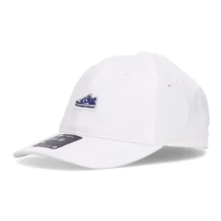 Gorra blanca con visera curva y parche Dunk