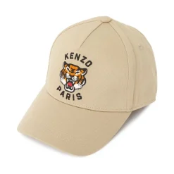 Gorra Bordada en Sarga de Algodón