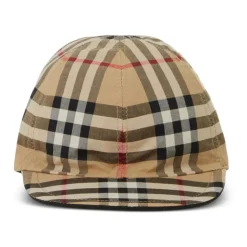 Gorra de Algodón Reversible con Estampado Vintage Check
