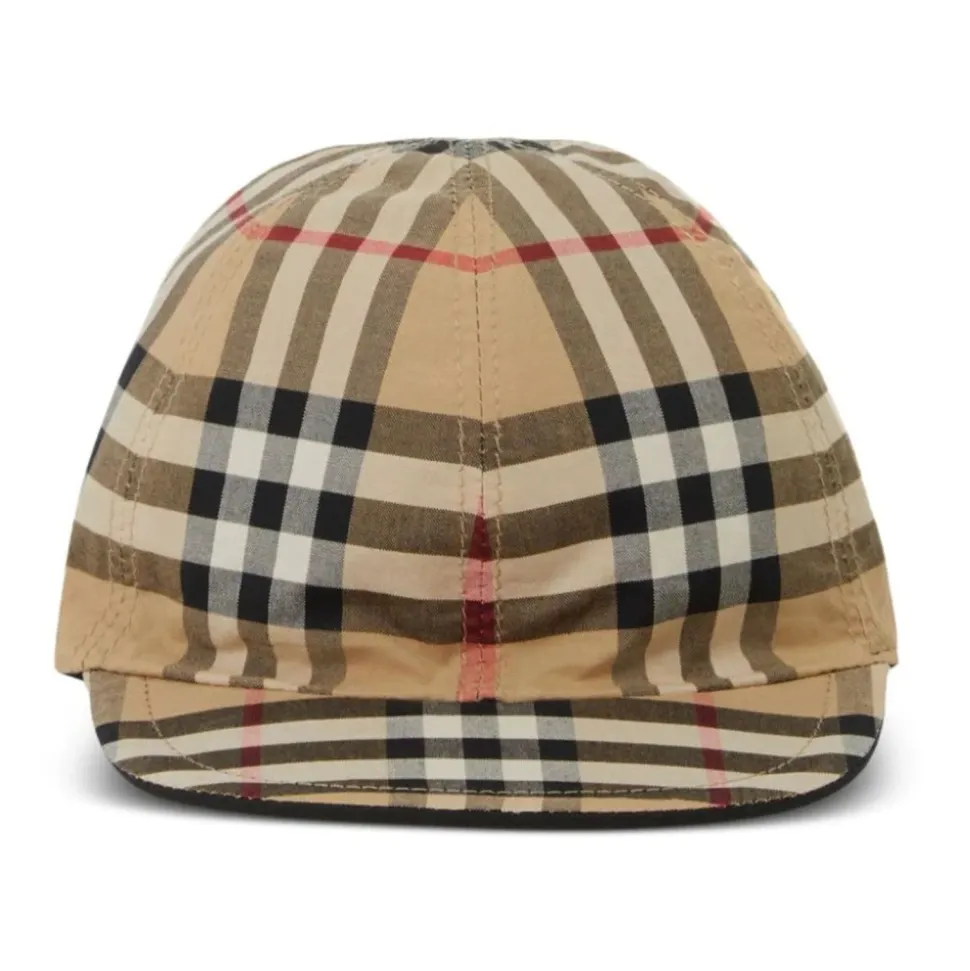 Gorra de Algodón Reversible con Estampado Vintage Check