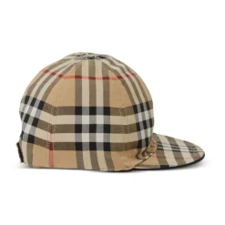 Gorra de Algodón Reversible con Estampado Vintage Check
