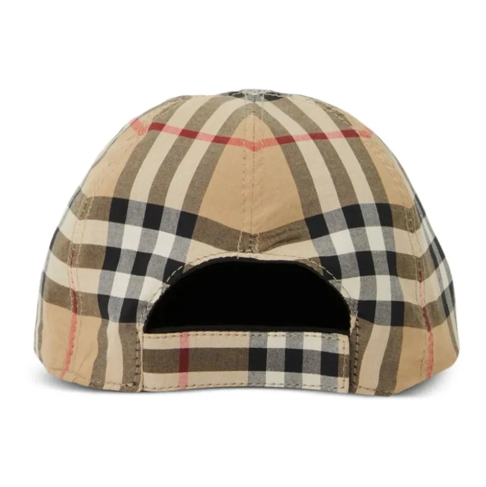 Gorra de Algodón Reversible con Estampado Vintage Check