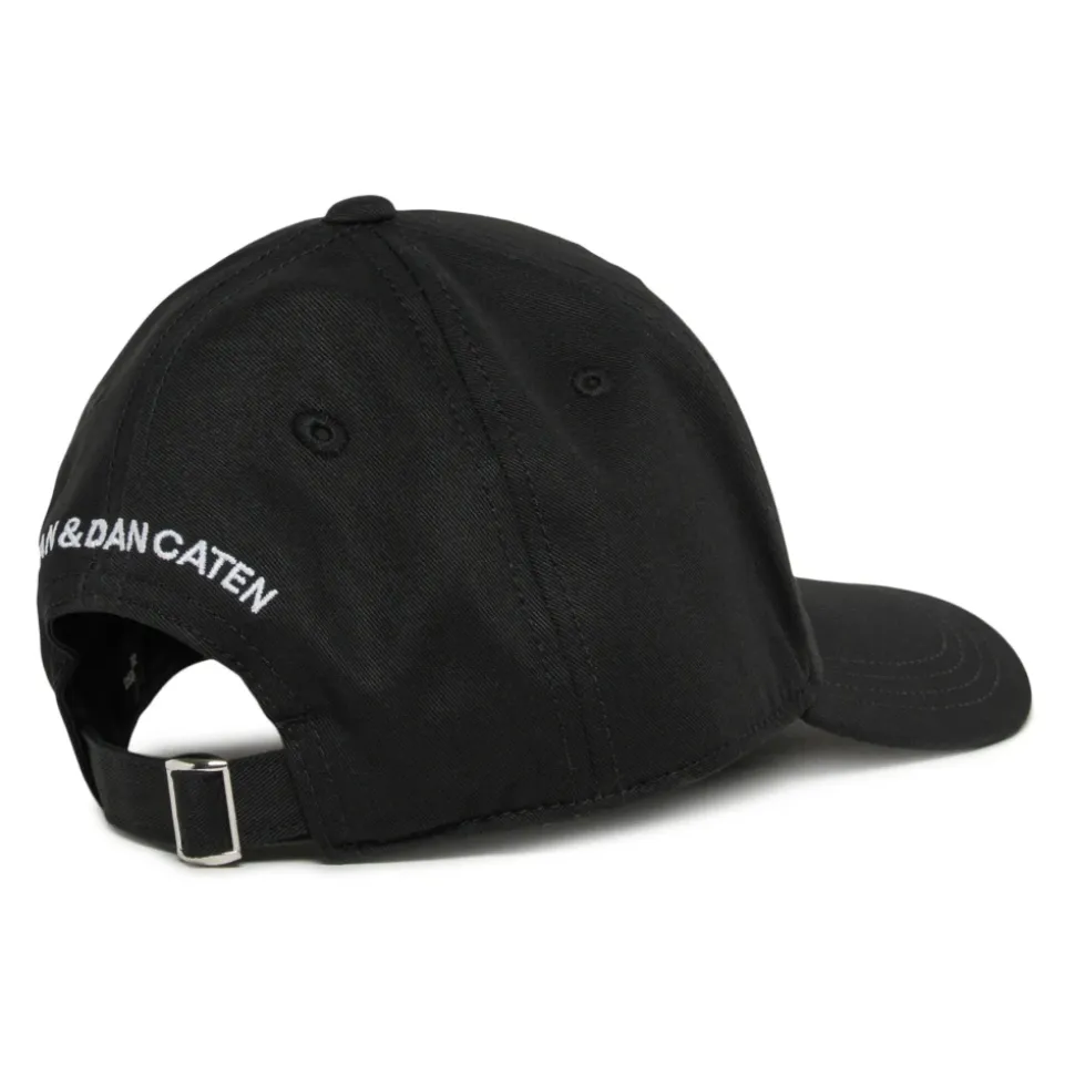 Gorra de béisbol ajustable con estampado de logo y bordado trasero