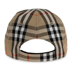 Gorra de béisbol de algodón con diseño a cuadros