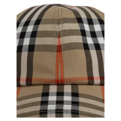 Gorra de béisbol de algodón con diseño a cuadros