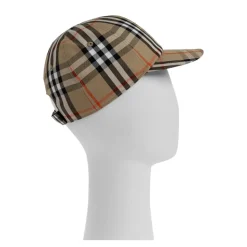 Gorra de béisbol de algodón con diseño a cuadros