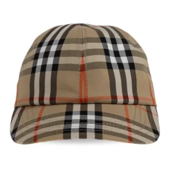 Gorra de béisbol de algodón con diseño a cuadros