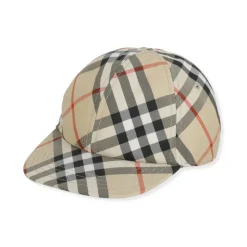 Gorra de Béisbol de Algodón con Estampado Check
