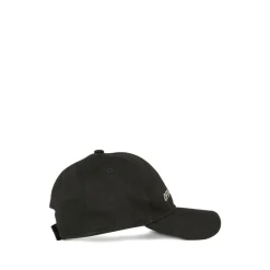 Gorra Negra de Algodón con Logo Bordado