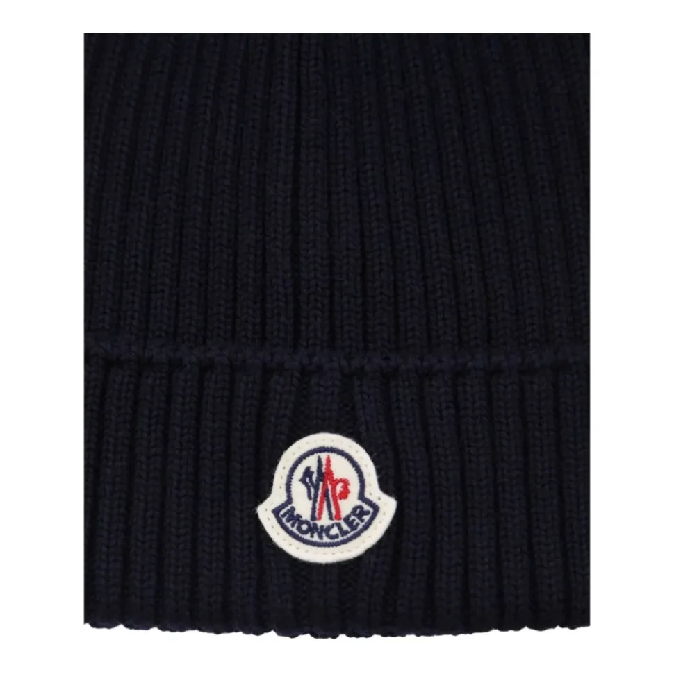 Gorro de Lana Acanalado con Logo