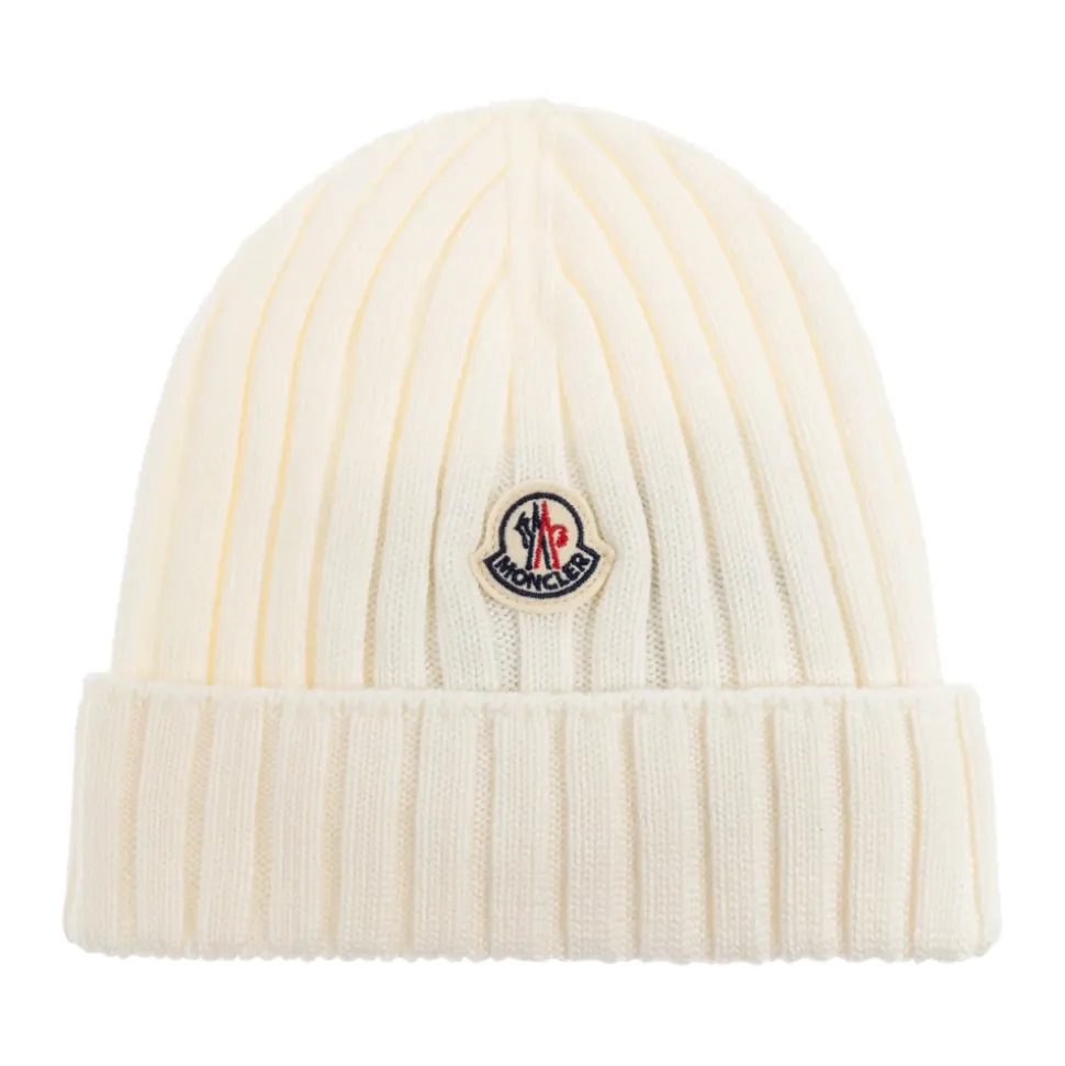 Gorro de lana con parche de logo