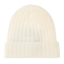 Gorro de lana con parche de logo