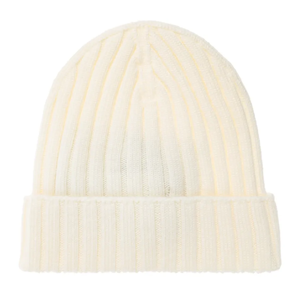 Gorro de lana con parche de logo