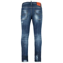 Jeans 5 Bolsillos Desgastados con Detalles Metálicos