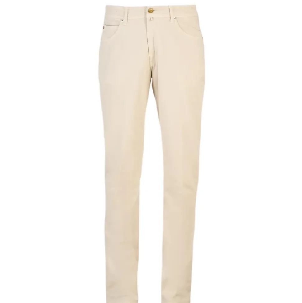 Jeans Bull 5 bolsillos color crema