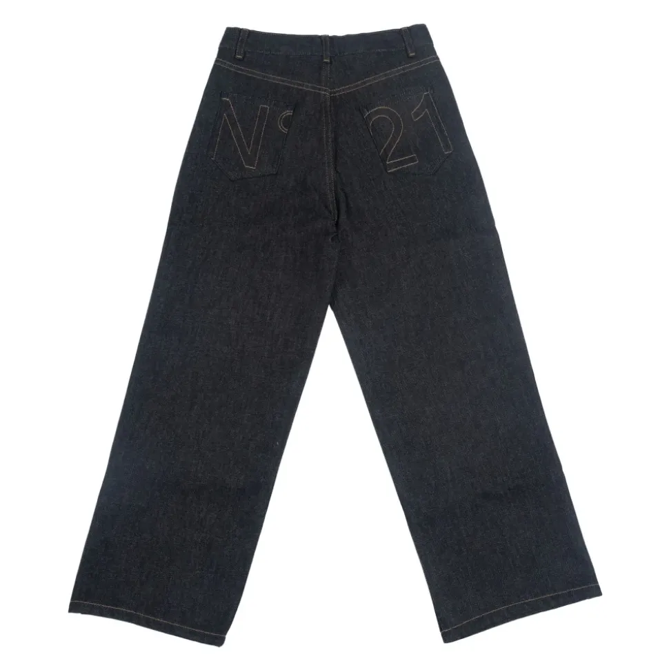 Jeans con Logotipo Bordado