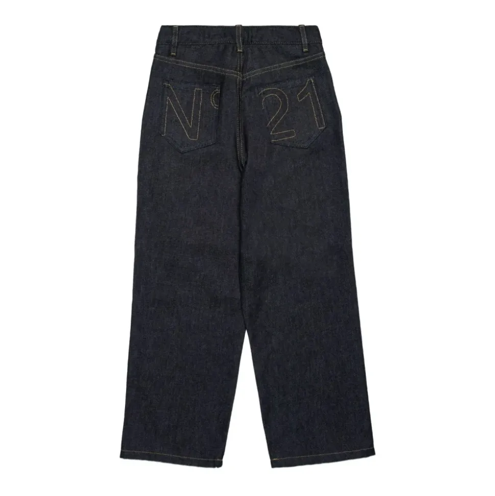 Jeans Infantiles Bordados Azul Marino